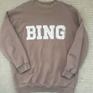 Anine Bing Women’s Taupe Crewneck Sweater